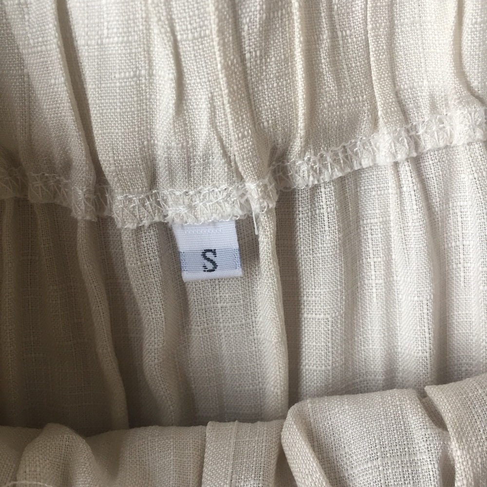 Paper Bag Waist Light Beige Mini Skirt NEW - Picture 8 of 10